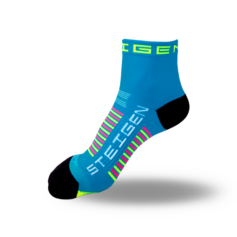 Kids Blue Running Socks ¼ Length