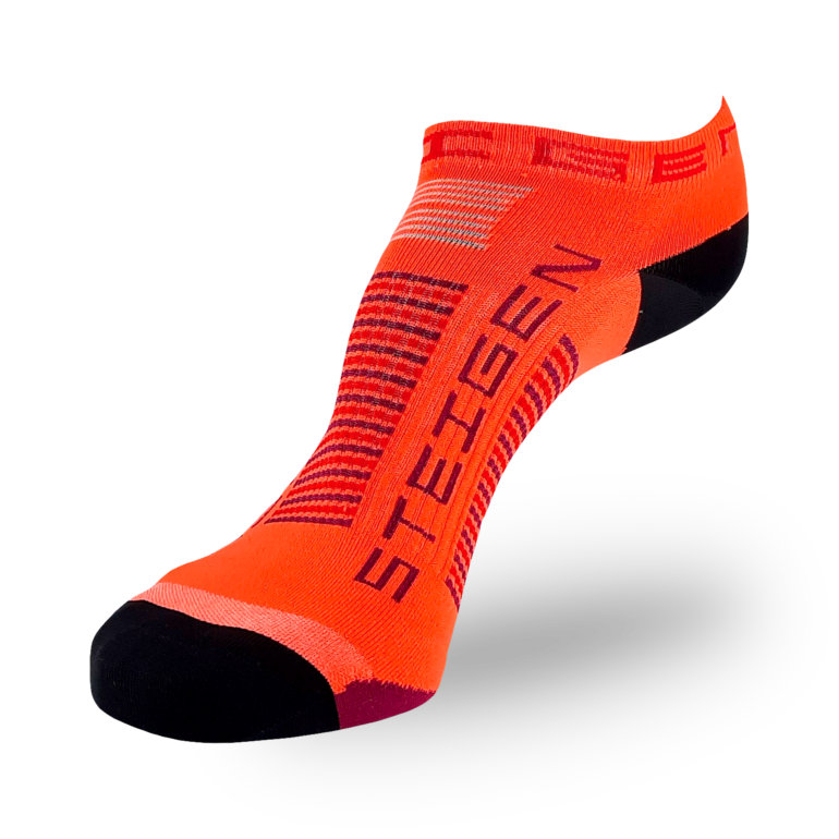 Orange Running Socks Zero Length